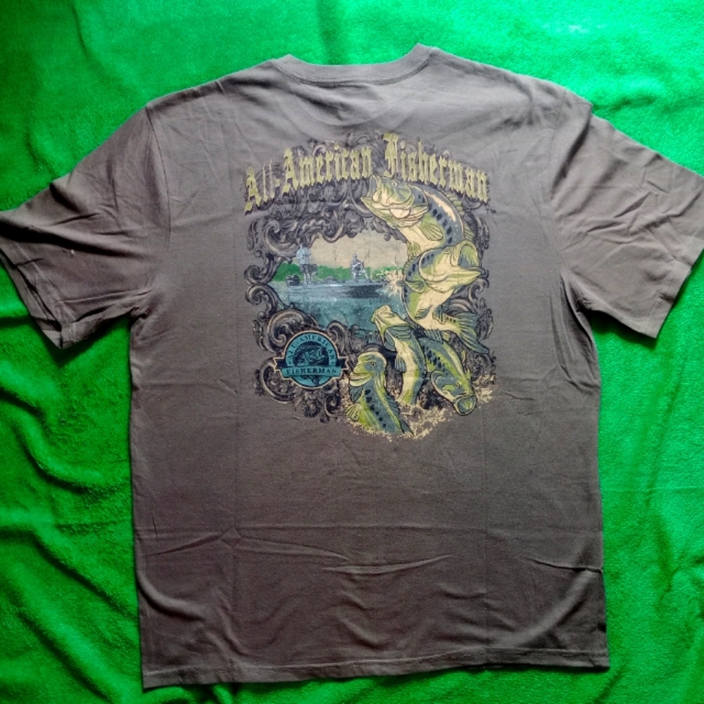 All American Fisherman Graphic T-shirt NWT